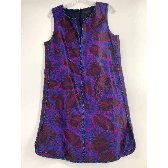 J. Crew Floral Jacquard Brocade Lined Shift Dress Size 10 - Picture 1 of 6